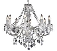 Loops Ceiling Chandelier Pendant Light CHROME 8x Bulb Vintage Feature Lamp Holder Loops Multicolor