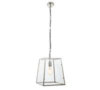 Loops Ceiling Pendant Light Bright Nickel & Clear Glass 40W E27 Dimmable e10263 in Metallics Loops Metallics
