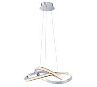 Loops Ceiling Pendant Light Chrome Plate & White Silicone 35W LED Bulb Included Loops White
