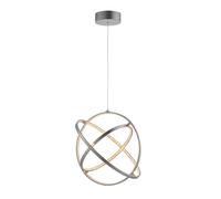 Loops Ceiling Pendant Light Matt Nickel & Clear Crystal 40W LED Bulb Included in Metallics Loops Metallics