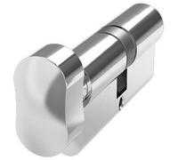 Loops Chrome Euro Profile 6 Pin Cylinder & Thumbturn 35/35mm - Front Door Barrell Lock