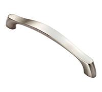 Loops Chunky Arched Grip Pull Handle 194 X 17mm 160mm Fixing Centres Satin Nickel