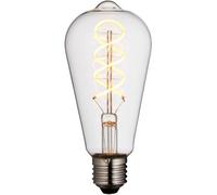 Loops Clear Glass 4W E27 Pear Filament Led Light Bulb - Dimmable Warm White - 265Lm 2200K