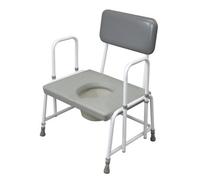 Loops Comfortable Bariatric Commode Chair With Detachable Arms And 7.5 Litre Pail