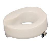 Loops Comfortable Easy Fit Raised Plastic Toilet Seat - 4 Inch Lift With Anti-Bacterial Protection
