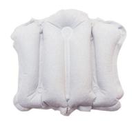 Loops Comfortable Inflatable Bath Cushion With Suction Cups For Neck And Shoulder Support - White
