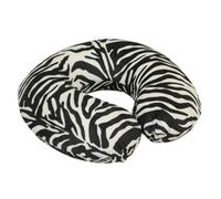 Loops Comfortable Memory Foam Neck Travel Cushion With Soft Velour Cover - Stylish Zebra Print Design