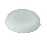 Loops Comfortable Pressure Relief Memory Foam Ring Cushion With Washable Cotton Cover In White