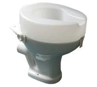Loops Comfortable White One Piece Toilet Seat - 6 Inch Raised Design With Anti-Bacterial Coating