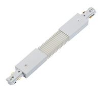 Loops Commercial Track Light Flexible Connector - 300mm Length - White Pc Rail System Loops White