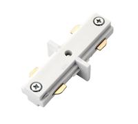 Loops Commercial Track Light Internal Connector - 79mm Length - White ABS Rail System Loops White