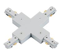 Loops Commercial Track Lighting Cross X-Connector - 182 x 182mm - White Pc Rail System Loops White
