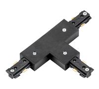 Loops Commercial Track Lighting T-Connector - 180mm x 107mm - Black Pc Rail System Loops Black