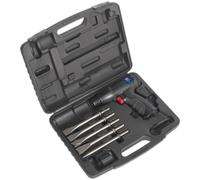 Loops Composite Air Hammer Kit - Medium Stroke - 5 Steel Chisels - Storage Case in Metallics Loops Metallics