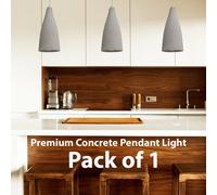 Loops Concrete Ceiling Pendant Light 240V Modern Retro Grey Hanging LED Kitchen Lamp Loops Grey