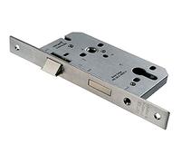 Contract DIN Euro Profile Sashlock Square Forend Satin Stainless Steel