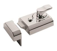 Loops Contract Rim Cylinder Nightlatch 60mm Polished Chrome Door Security Lock