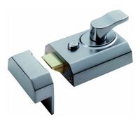 Loops Contract Rim Cylinder Nightlatch Lockcase 60mm Satin Chrome Door Security Lock