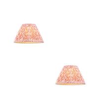 Loops Coral Pink Handcrafted Tapered Cylinder Lamp Shades - 2 Pack For Elegant Home Decor