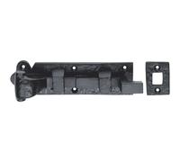 Loops Cranked Barerel Surface Mounted Door Bolt Lock 115 x 31mm Black Antique Loops Black