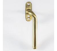 Loops Cranked Locking Window Espagnolette Handle - Right Handed 110mm Polished Brass