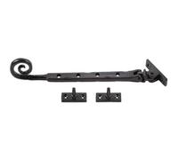 Loops Curly Tail Casement Stays In Black - 245X15X6mm For Enhanced Window Support - Window Peg Bar