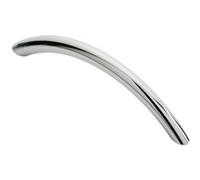 Loops Curved Bow Cabinet Pull Handle 119 X 10mm 96mm Fixing Centres Chrome