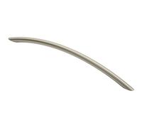 Loops Curved Bow Cabinet Pull Handle 256 X 10mm 224mm Fixing Centres Satin Nickel