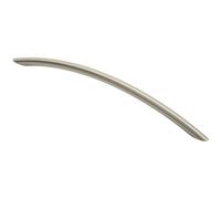 Loops Curved Bow Cabinet Pull Handle 256 x 10mm 224mm Fixing Centres Satin Nickel in Metallics Loops Metallics