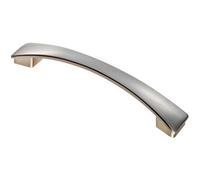 Loops Curved Bow Pull Handle 183 X 26mm 160mm Fixing Centres Satin Nickel