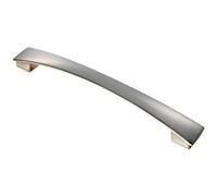 Loops Curved Bow Pull Handle 218.5 X 26mm 192mm Fixing Centres Satin Nickel
