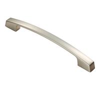 Loops Curved Bridge Pull Handle 207 X 14mm 160mm Fixing Centres Polished Chrome