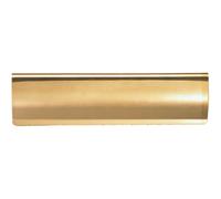 Loops Curved Letterbox Cover Interior Letter Tidy Flap 355 x 127mm Polished Brass in Metallics Loops Metallics