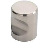 Loops Cylindrical Cupboard Door Knob 16mm Diameter Polished Stainless Steel Handle