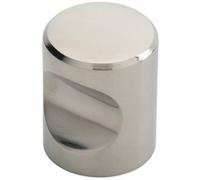 Loops Cylindrical Cupboard Door Knob 25mm Diameter Polished Stainless Steel Handle