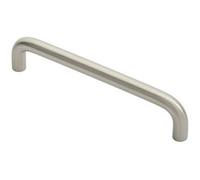 Loops D Shape Cabinet Pull Handle 138 X 10mm 128mm Fixing Centres Satin Steel