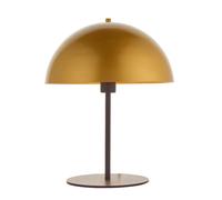 Loops Dark Bronze Table Lamp - Gold Painted Metal Dome Shade - Side Table Light Loops Multicolor