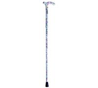 Loops Deluxe Ambidextrous Foldable Walking Cane - 5 Height Settings - Floral Design Loops Multicolor
