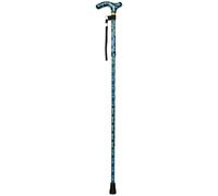 Loops Deluxe Ambidextrous Foldable Walking Cane - 5 Height Settings - Tile Design Loops Multicolor