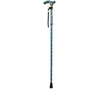 Loops Deluxe Foldable Walking Cane With Tile Design - Adjustable Height For Comfort And Support
