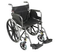Loops Deluxe Self Propelled Steel Wheelchair - Semi-Foldable Design - Hammered Finish in Metallics Loops Metallics