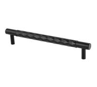 Loops Diamond T Bar Pull Handle - Matt Black - 160mm Centres Solid Brass Drawer