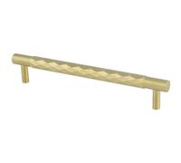 Loops Diamond T Bar Pull Handle - Satin Brass - 160mm Centres Solid Brass Drawer