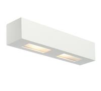 Loops Dimmable Twin Wall Light Primed White (ready to paint) Box Down Lamp Fitting Loops White