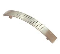 Loops Dimpled Kitchen Pull Handle Satin Nickel 128mm Centres Shaker Cabinet Drawer