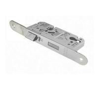 DIN Euro Profile Escape Lock Radius Forend 60mm Backset Satin Steel