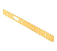 Loops Door Frame Forend Strike & Fixing Pack - Din Latch - Brass Pvd Radius 235X24mm