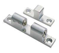 Loops Double Ball Roller Cupboard Catch 60 X 11.5mm 50mm Fixing Centers Satin Chrome
