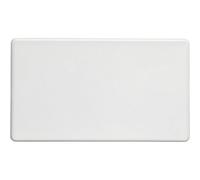 Loops Double Screwless Matt White Blanking Plate Round Edged Wall Box Hole Cover