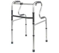 Loops Dual Rise Lightweight Aluminium Folding Walking Frame - Height Adjustable Legs Loops Multicolor